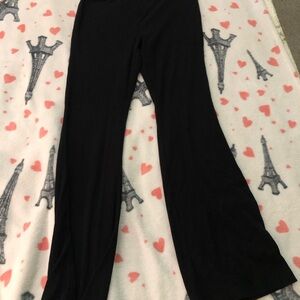 Old Navy Black high waisted ribbed flare leggings size L